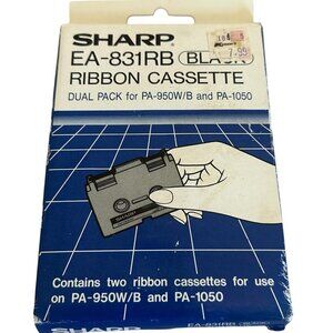 Sharp EA-831RB Ribbon Cassette Intelliwriter Dual Pack PA-950W/B PA-1050 Black